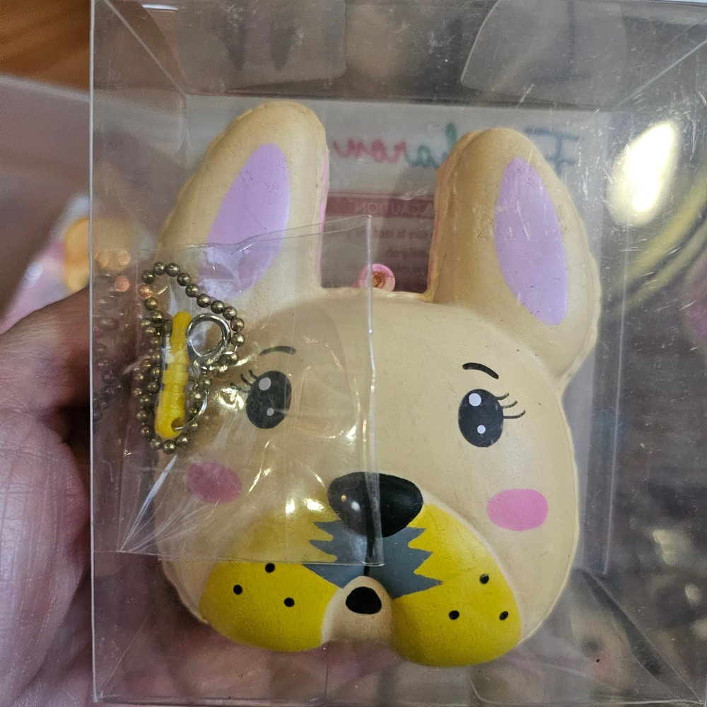 Chawa Squishies French Bulldog Macaron Squishy Dog Charm Keychain New RARE Slow